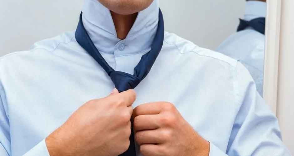cutaway shirt with tie
