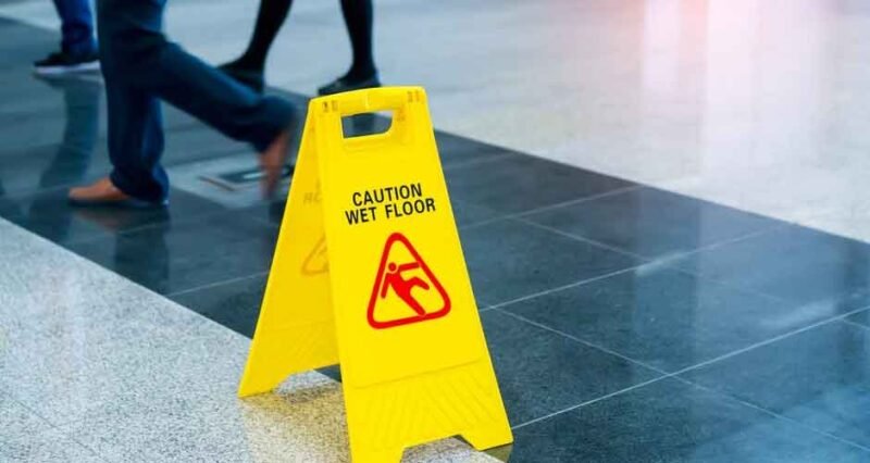 What are the most common causes of slip and falls?
