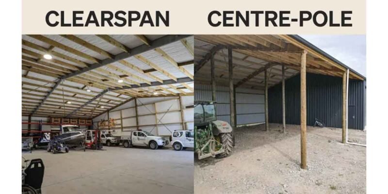 Clearspan vs. Centrepole : Choosing the Right Design for Large Farm Sheds
